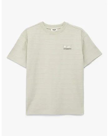Tricou de bumbac cu decolteu la baza gatului, Verde pal