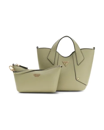 Geanta tote din piele ecologica cu etui detasabil Darcy, Verde fistic