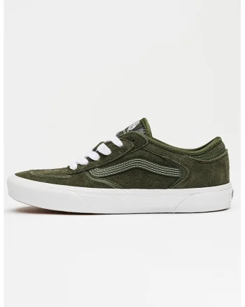 Pantofi sport unisex Rowley Classic din piele si piele intoarsa, Verde padure