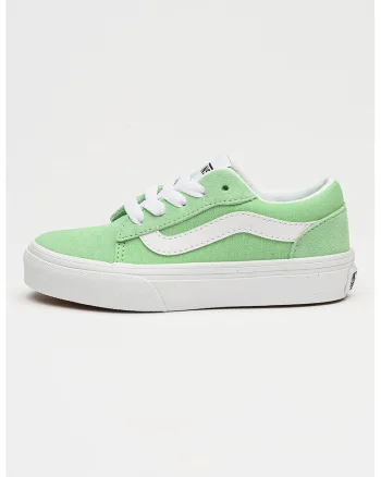 Pantofi sport Vero cu detalii din piele intoarsa, Alb/Verde lime