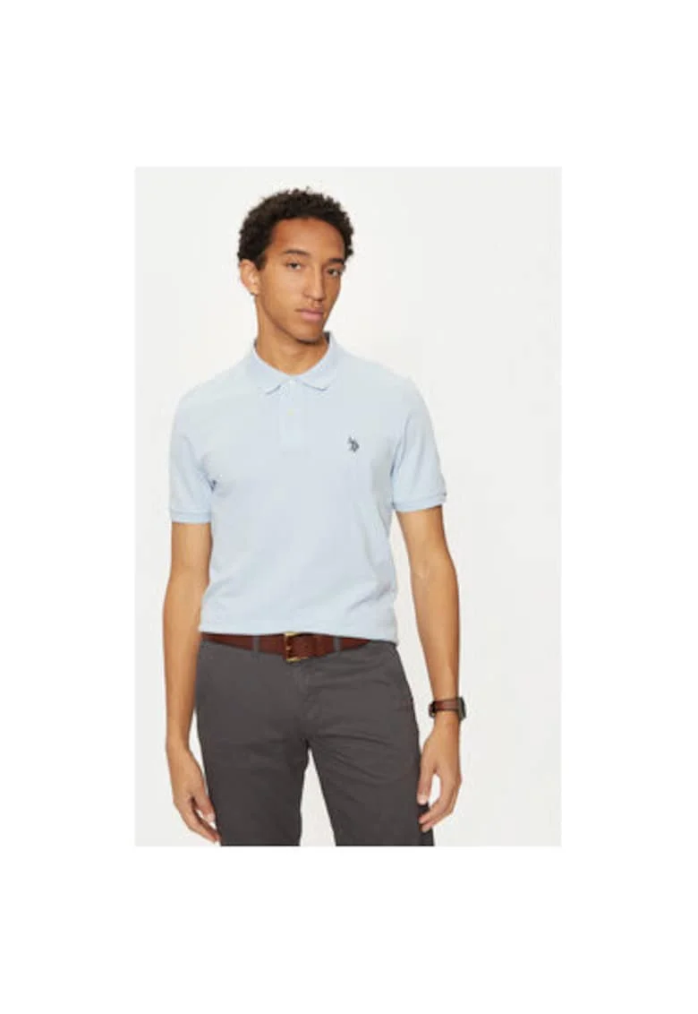 Tricou barbati,  304797330, Bumbac, Albastru, Albastru