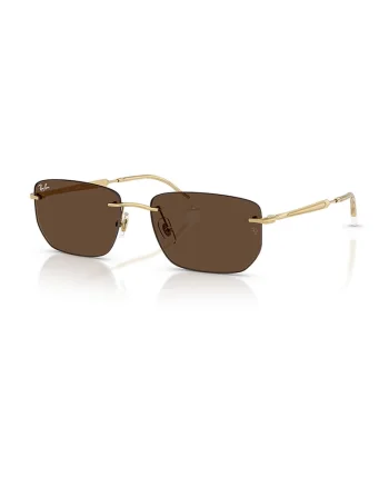 Ochelari de soare dreptunghiulari unisex, Auriu