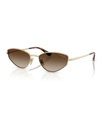 Ochelari de soare cat-eye unisex, Auriu/Maro
