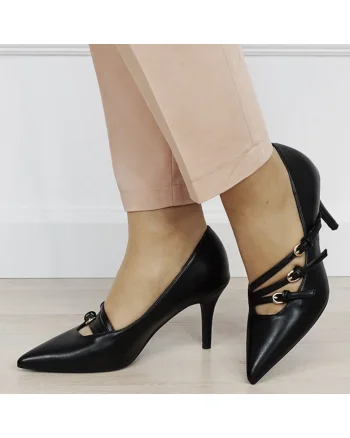 Pantofi eleganti negri deschis 5509 01 19604, Negru