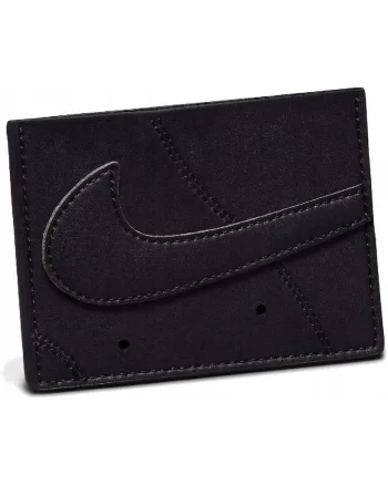 Portofel barbati  Air Force 1, poliuretan/poliester, 12x8.5x0., compartimente pentru carduri si bani, Negru