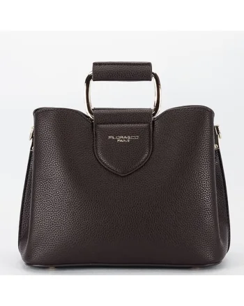 Geanta medie FLORA&Co F6977 16, Maro cafeniu, 19x24x11