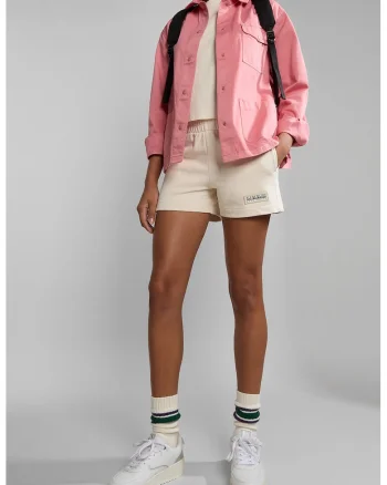 Pantaloni scurti sport cu buzunare laterale, Alb fildes