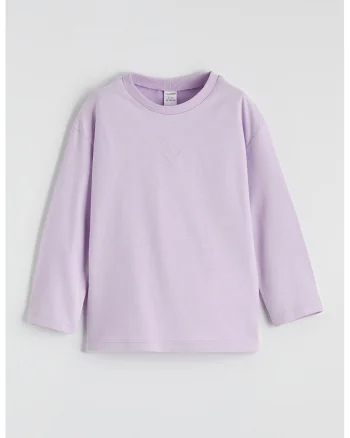 Bluza de trening din bumbac cu model uni, Lila