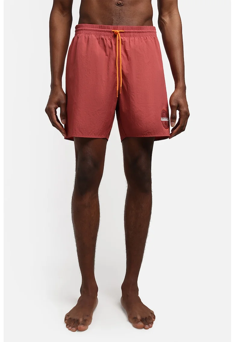 Pantaloni scurti de baie cu buzunare Verney, Rosu stins