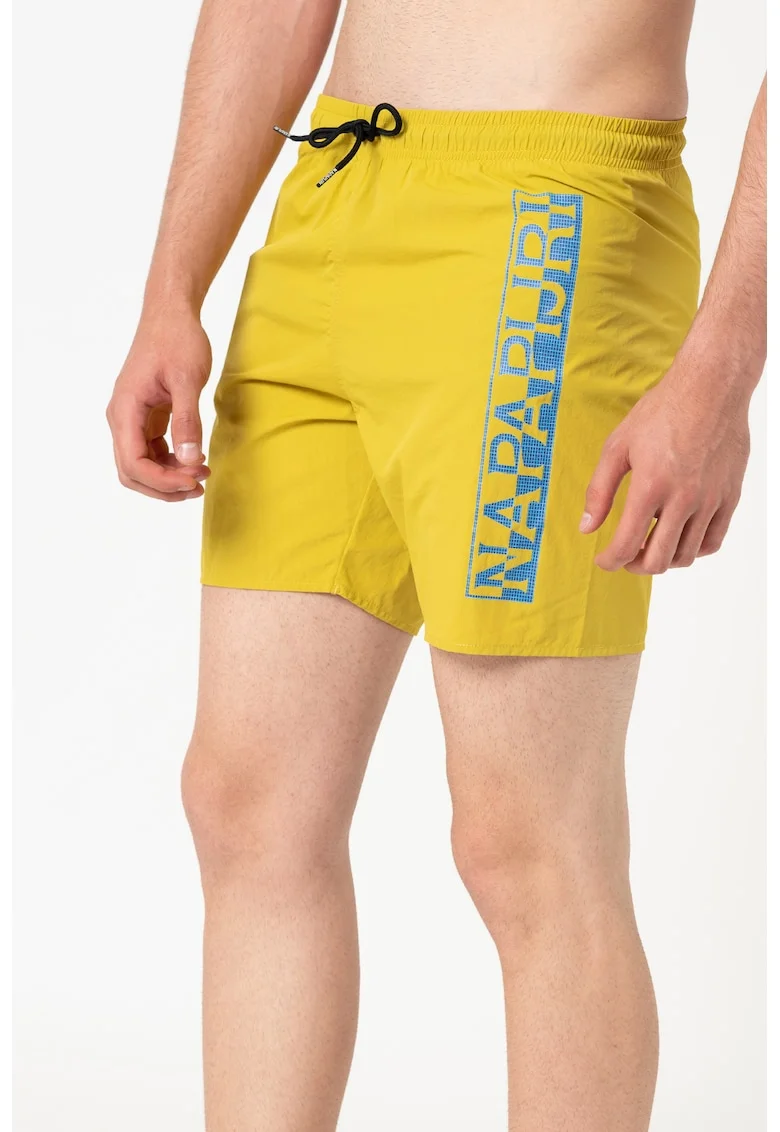 Pantaloni scurti de baie cu snur Victor, Galben mustar