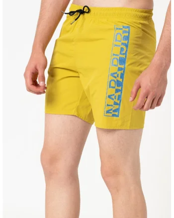 Pantaloni scurti de baie cu snur Victor, Galben mustar