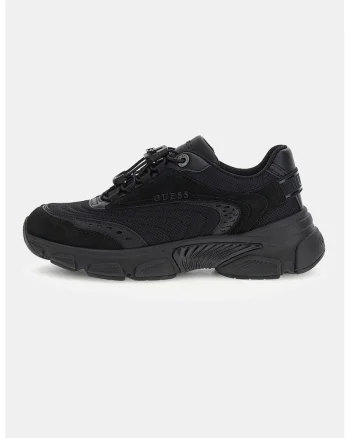 Pantofi sport cu aspect masiv si sireturi, Negru