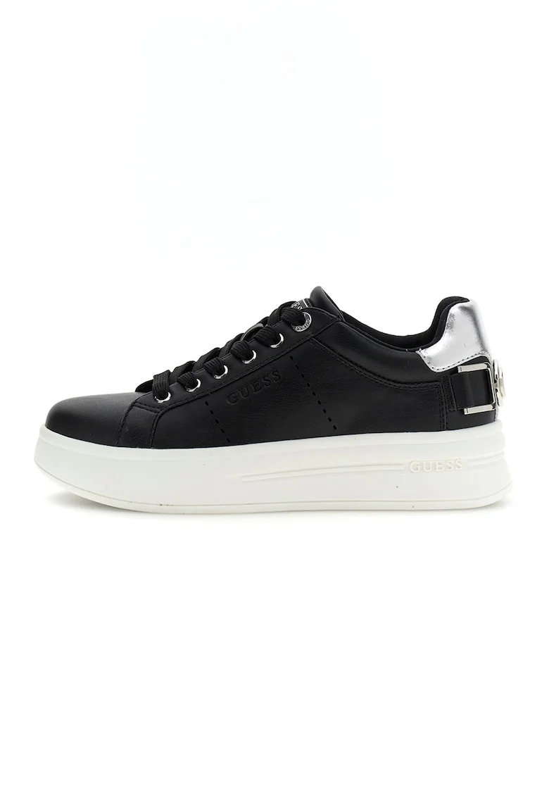 Pantofi sport flatform cu garnitura cu aspect metalizat, Negru