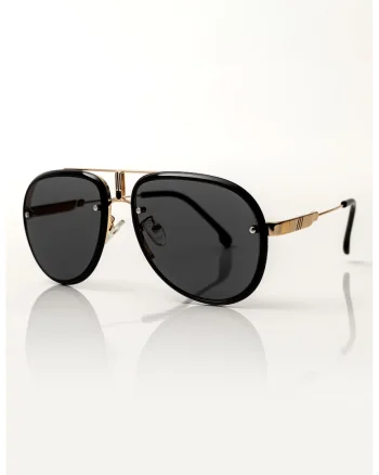 Ochelari de soare aviator Victoria, Auriu/Negru