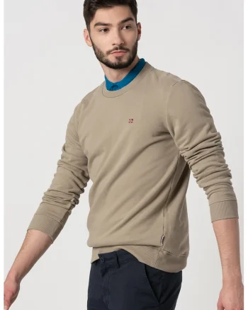 Bluza sport cu decolteu la baza gatului si broderie logo pe piept Balis, Grej