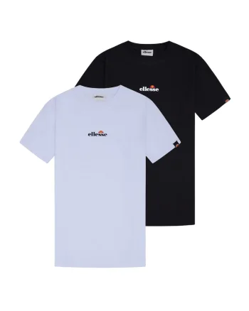 Set de tricouri din bumbac Ollio - 2 piese, Alb/Negru