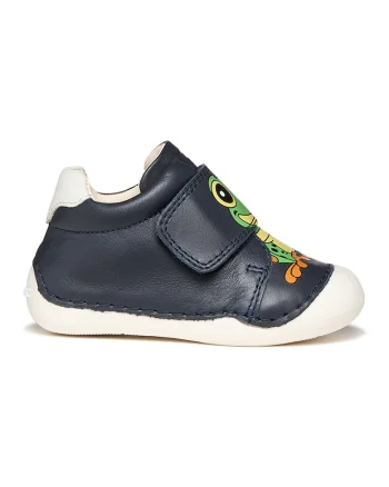 Pantofi sport Tutim de piele cu inchidere velcro, Verde/Albastru ultramarin