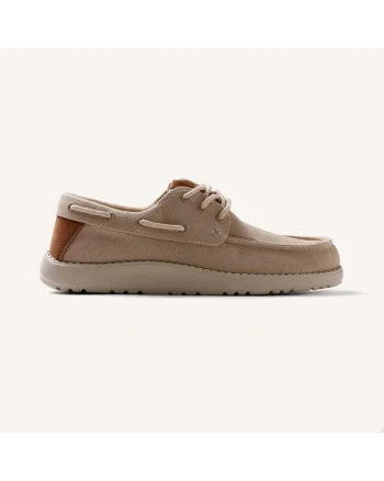 Pantofi barcuta canvas Kinango, Bej inchis