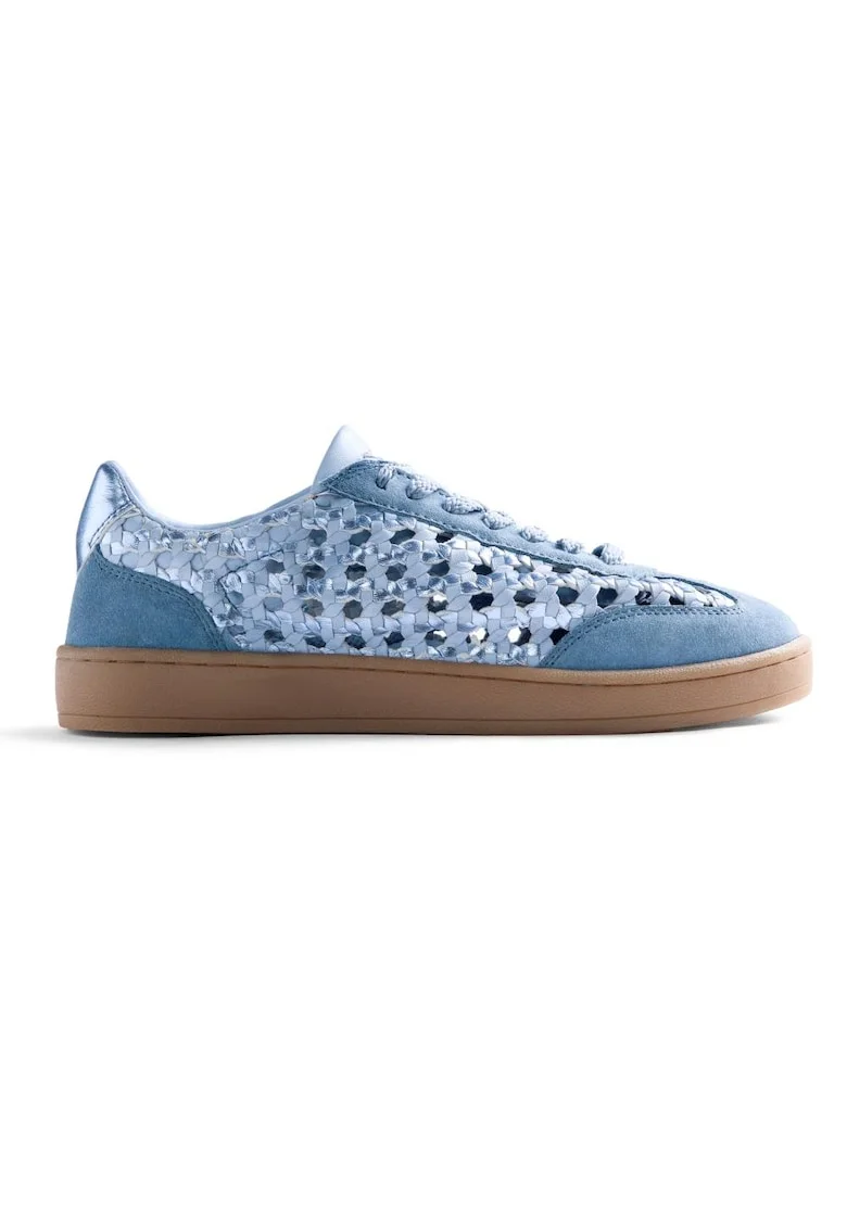 Pantofi sport cu aspect impletit Hinckley, Albastru deschis