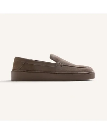 Pantofi loafer din piele intoarsa Laoag, Maro taupe