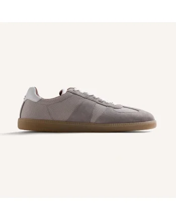 Pantofi sport Rongo Llow-cut din piele intoarsa, Maro taupe