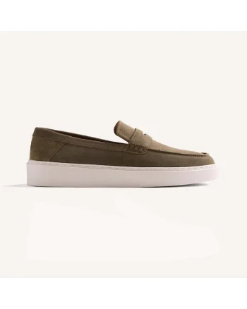 Pantofi loafer din piele intoarsa Weirgor Zaboc, Kaki