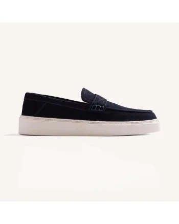 Pantofi loafer din piele intoarsa Weirgor Zaboc, Albastru ultramarin