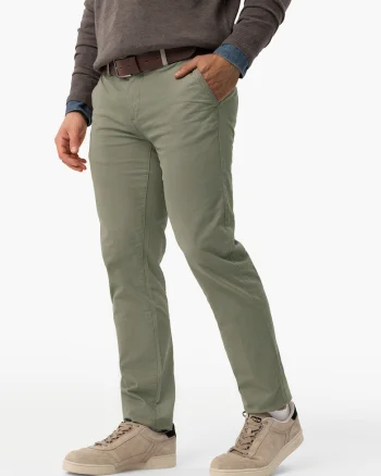 Pantaloni chino din bumbac barbati, 5 buzunare, Regular Fit,  R-Parks, kaki, Kaki