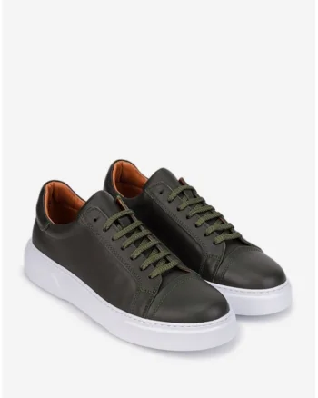 Pantofi barbati  kaki din piele naturala