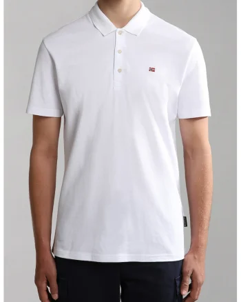 Tricou polo din bumbac cu detaliu logo, Alb