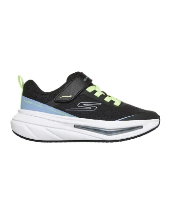 Pantofi sport Skech-Air 5.0 cu talpa wedge, Negru/Albastru lavanda