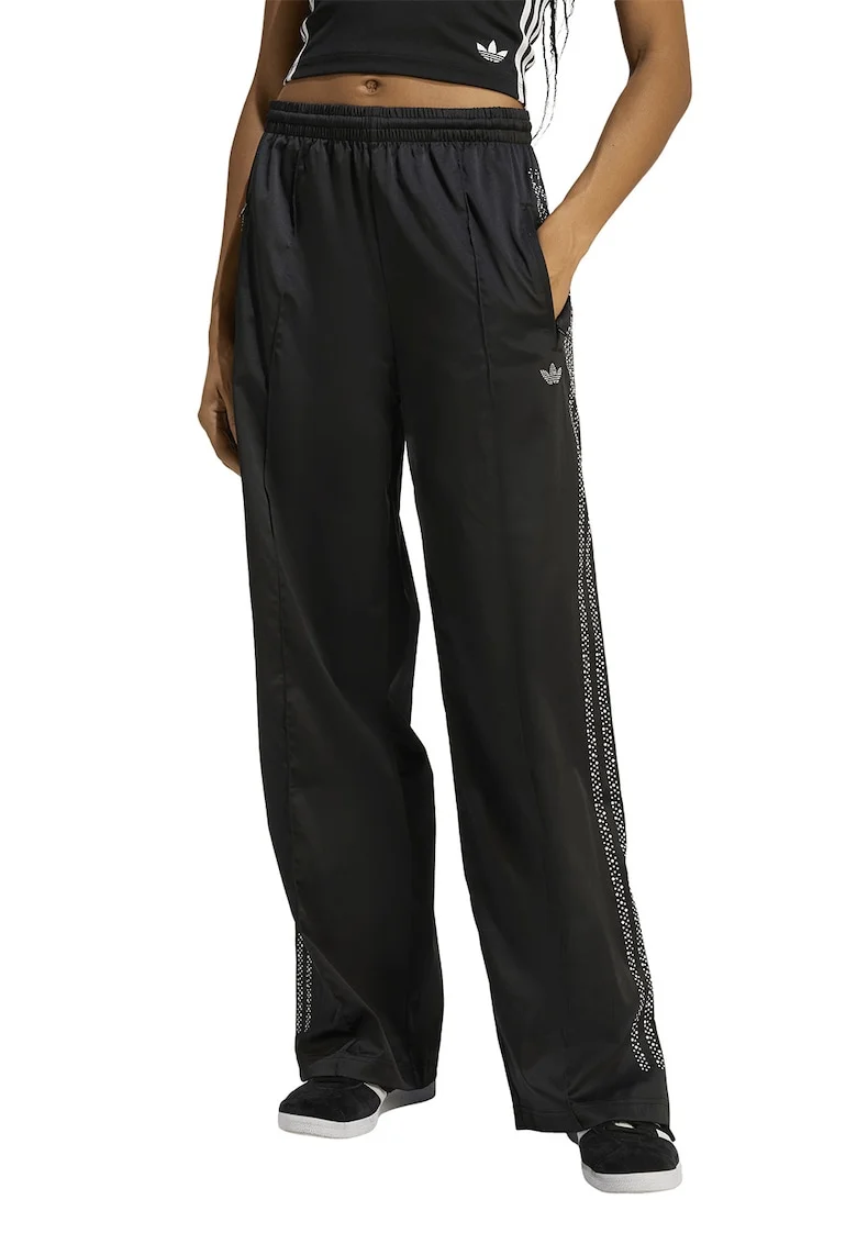 Pantaloni de trening cu benzi contrastante, Negru