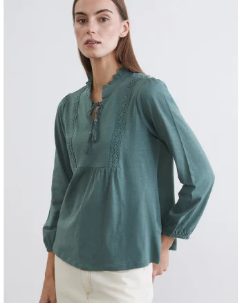 Bluza cu canafi, Verde petrol