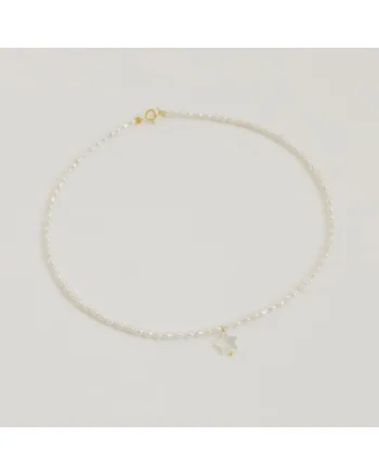 Bratara si colier  perle de cultura, accesorii argint 925 placat cu aur, alb