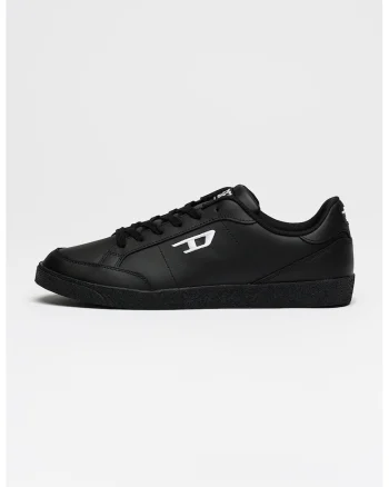 Pantofi sport low-cut din piele S-Leo, Negru/Alb optic