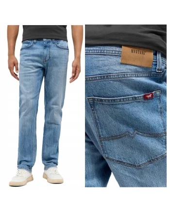Blugi Barbati,  Orlando Slim, Slim Fit, Talie Medie, Fermoar, Lungi, 5 Buzunare, Bumbac, Albastru, Albastru