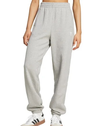Pantaloni de trening relaxed fit cu captuseala calduroasa Essentials, Gri melange
