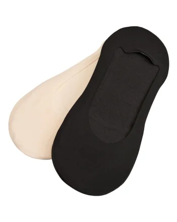 Sosete talpici dama,  set 2 perechi, negru-bej, 39/41