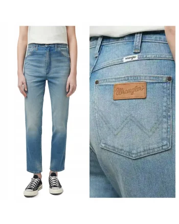 Blugi Dama,  Walker, Slim Fit, Talie Medie, 5 Buzunare, Fermoar, Lungi, Bumbac, W28-L30 US, Albastru