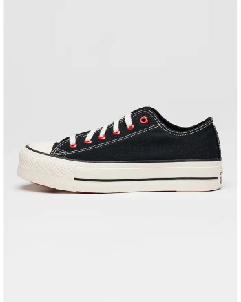 Tenisi low-cut din material textil Chuck Taylor All Star Lift cu platforma, Negru