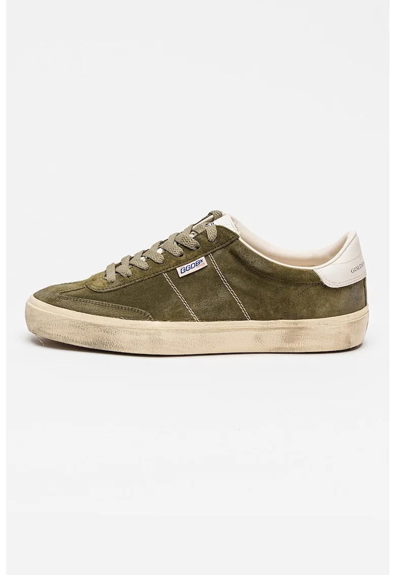 Pantofi sport Soul Star din piele intoarsa, Verde masliniu/Bej deschis
