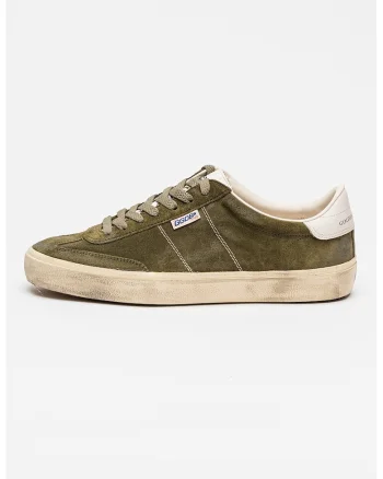 Pantofi sport Soul Star din piele intoarsa, Verde masliniu/Bej deschis