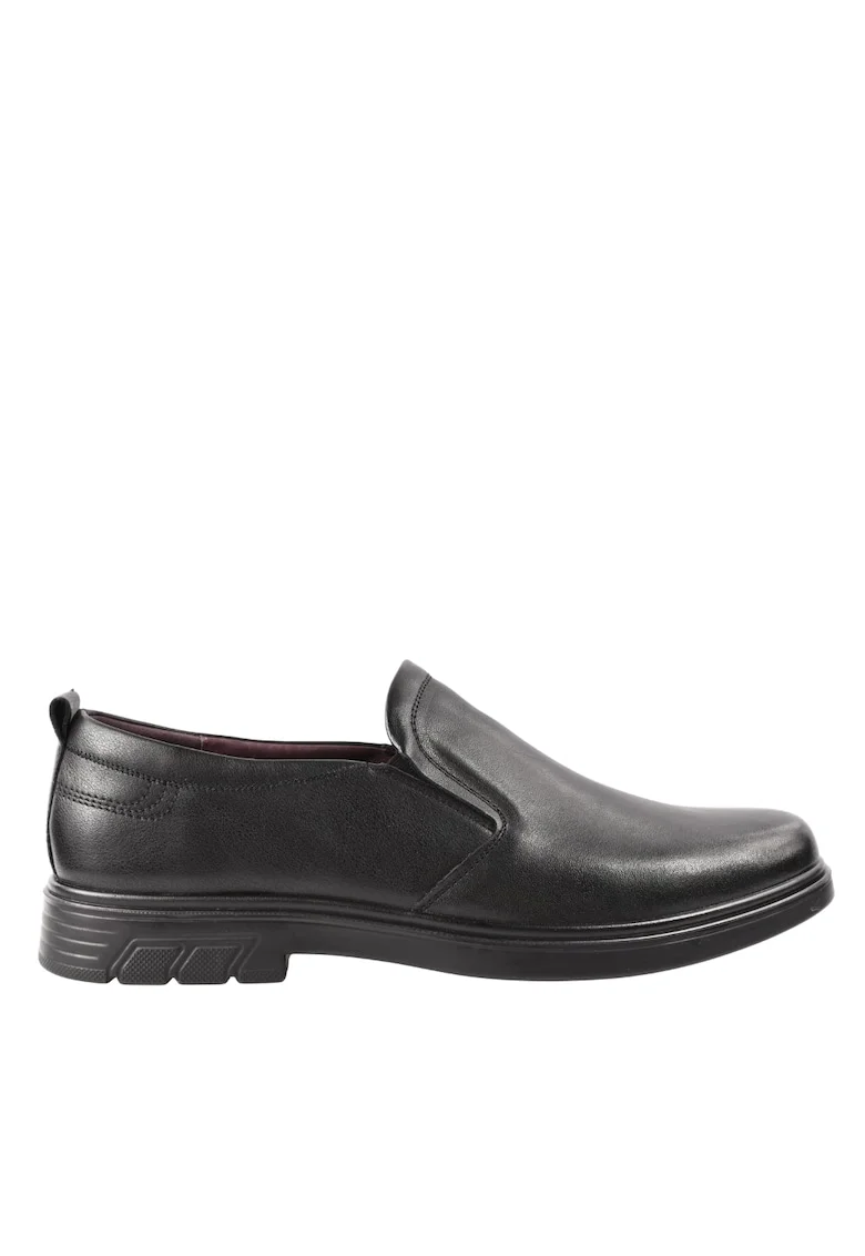 Pantofi casual, barbati,  88521 negru, piele naturala, Negru
