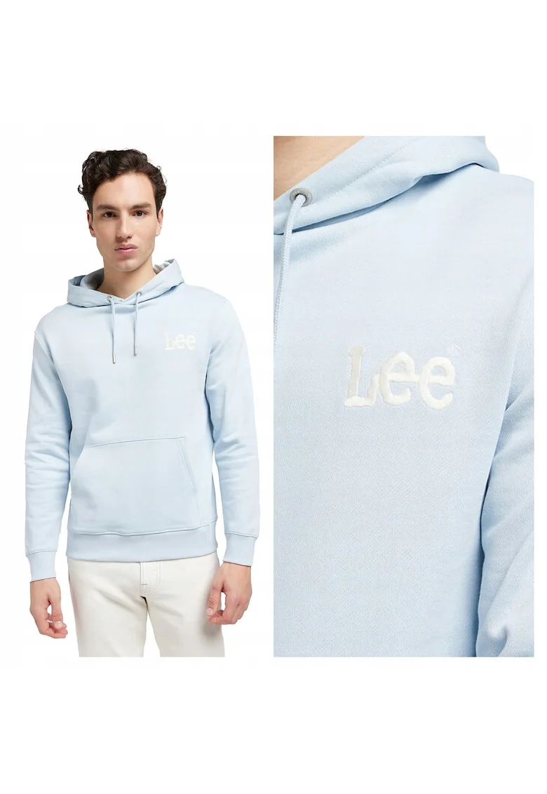 Hanorac Barbati,  Core Hoodie, Regular Fit, Cu Gluga, 1 Buzunar, Maneci Lungi, Bumbac, Fara Inchidere, M INTL, Albastru