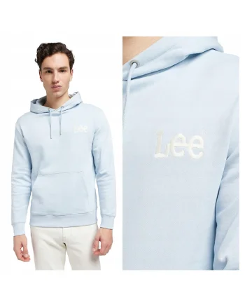 Hanorac Barbati,  Core Hoodie, Regular Fit, Cu Gluga, 1 Buzunar, Maneci Lungi, Bumbac, Fara Inchidere, M INTL, Albastru
