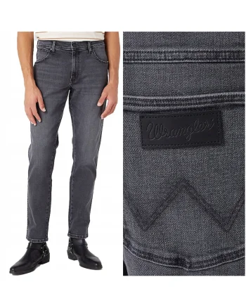 Blugi Barbati,  River, Straight Fit, Talie Medie, 5 Buzunare, Fermoar, Lungi, Bumbac, W30-L34 US, Gri