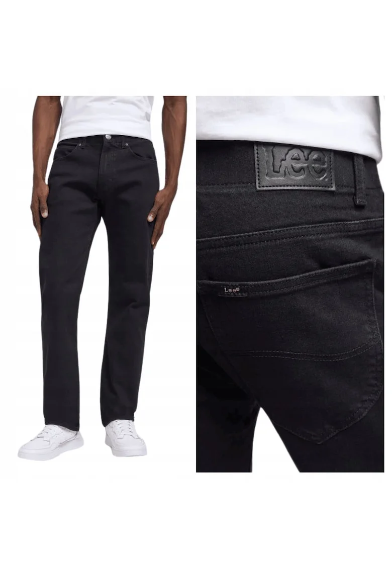 Blugi Barbati,  Slim Fit Mvp, Slim Fit, Talie Medie, 5 Buzunare, Fermoar, Lungi, Bumbac, W31-L34 US, Negru
