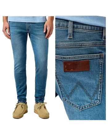 Blugi Barbati,  Bryson, Slim Fit, Talie Medie, 5 Buzunare, Fermoar, Lungi, Bumbac, Albastru, Albastru