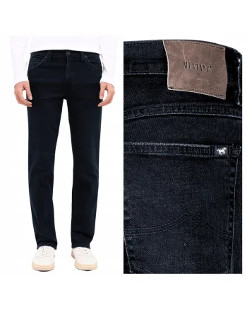 Blugi Barbati,  Tramper Straight, Straight Fit, Talie Medie, 5 Buzunare, Fermoar, Lungi, Bumbac, Albastru, Albastru