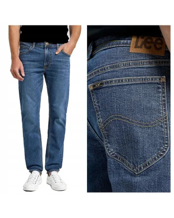 Blugi Barbati,  Daren Zip Fly, Straight Fit, Talie Joasa, 5 Buzunare, Fermoar, Lungi, Bumbac, Albastru, Albastru